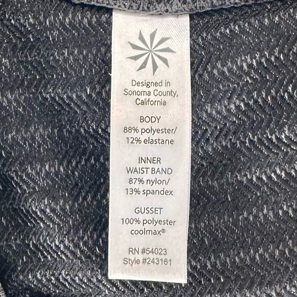 Athleta Black and White Herringbone Leggings Size S - Picture 7 of 11